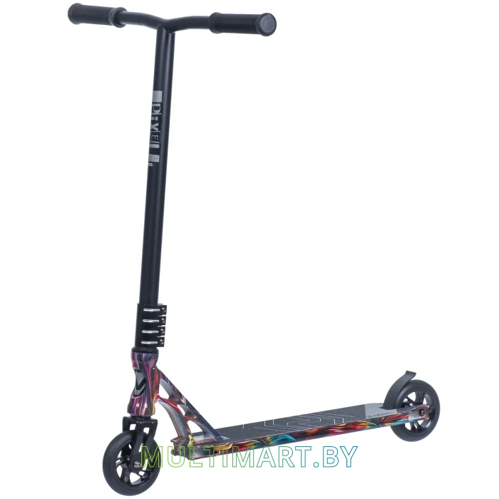 Самокат Novatrack Pixel Pro BL Graffiti 110A.PIXEL.MC20 (черный/разноцветный, 2020)